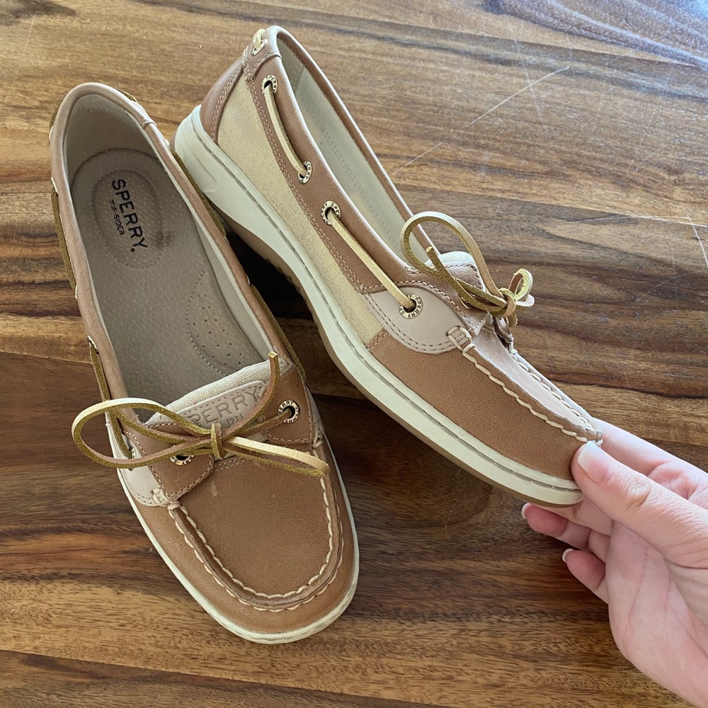 Sperry Angelfish Metallic Linen Boatshoes
